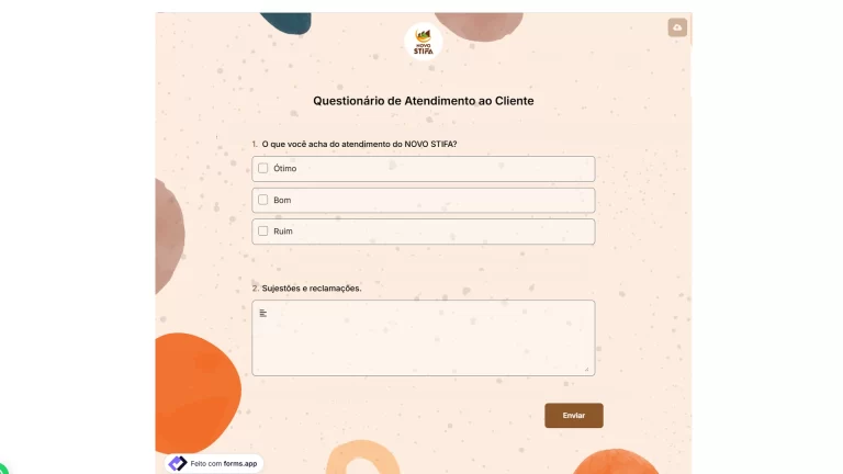 Questionário Stifa - Satisfação do Cliente